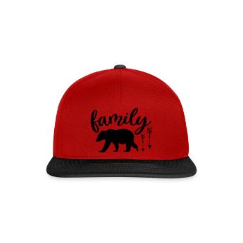 ours de famille - Casquette snapback - rouge/noir - Devant