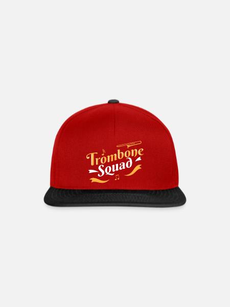 Posaune Posaunist - Snapback Cap - Rot/Schwarz