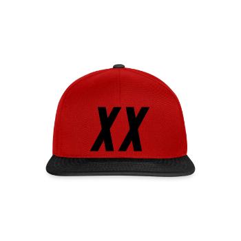 XX Two X Chromosomes - Snapback Cap - red/black - Front