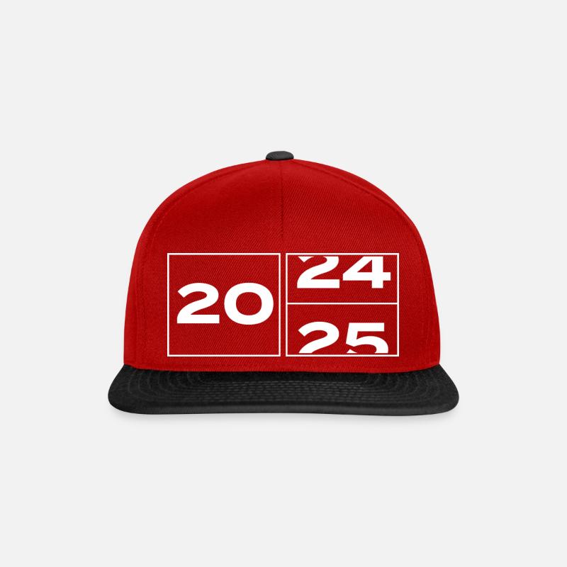 Silvesterfeier 2025 - Snapback Cap - Rot/Schwarz