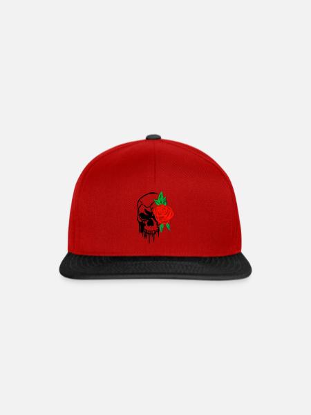 Dead Rose - Snapback Cap - red/black