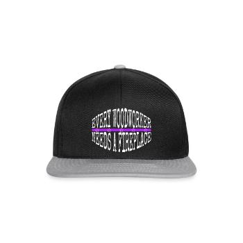 arboriculture funny carpenter felling mason - Snapback Cap - black/grey - Front