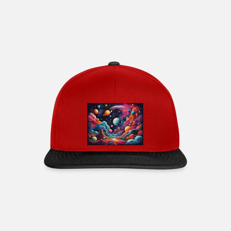 Universe. - Snapback Cap - Rot/Schwarz