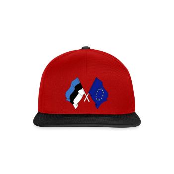 Flag Estonia, Europe - Snapback Cap - red/black - Front