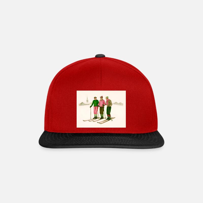 Chorégraphie Alpine - Casquette snapback - rouge/noir