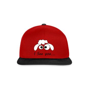 I see you - Snapback Cap - red/black - Front