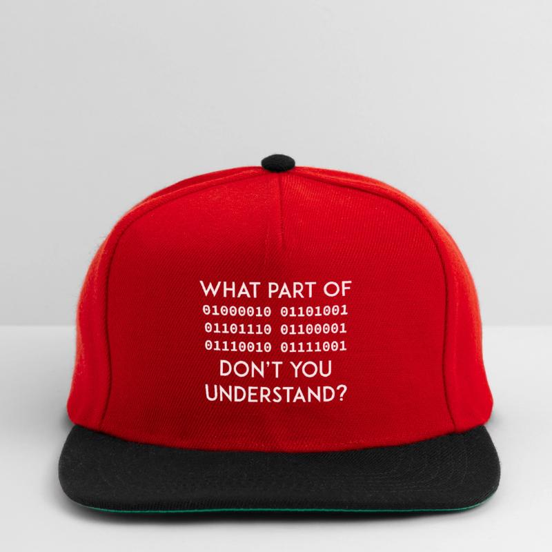 Binary Code Funny saying Nerd geek Programmer IT Snapback Cap