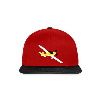 fk14 Airplane Pilot Aircraft Ultralight Ul - Snapback Cap - red/black - Front