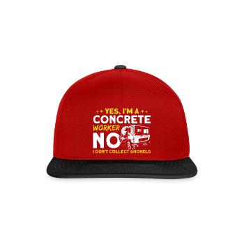 Non, je ne collectionne pas les pilotes de mélangeur de pelle - Casquette snapback - rouge/noir - Devant