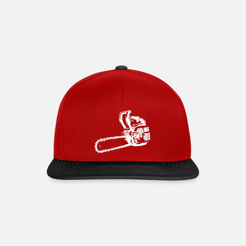 Kettensäge - Snapback Cap - Rot/Schwarz