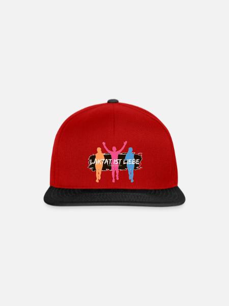Laktat ist Liebe – Läufer Edition - Snapback Cap - Rot/Schwarz