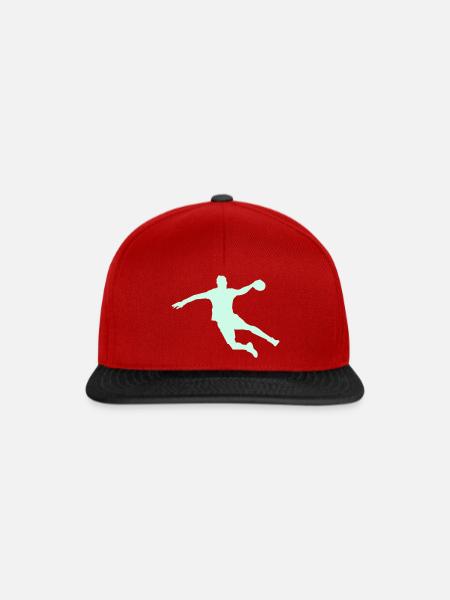 Handball Silhouette - Snapback Cap - Rot/Schwarz