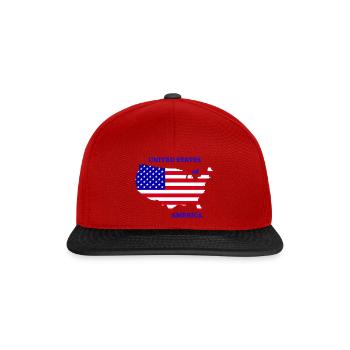 Etats-Unis - Casquette snapback - rouge/noir - Devant