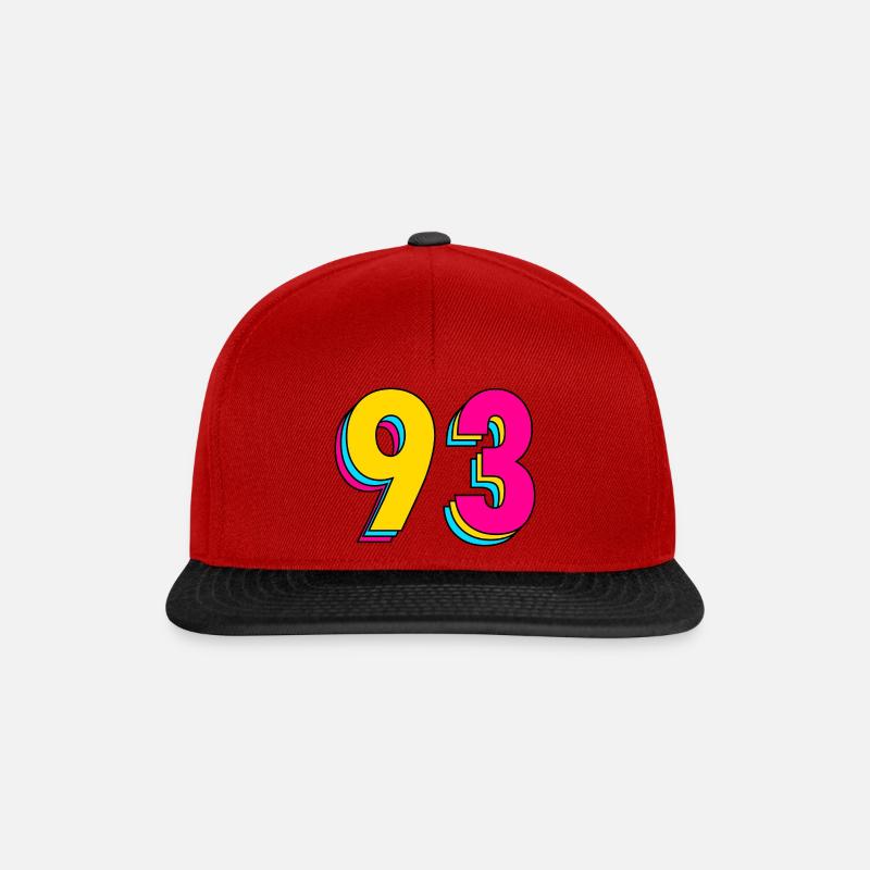 Année 93 - Casquette snapback - rouge/noir