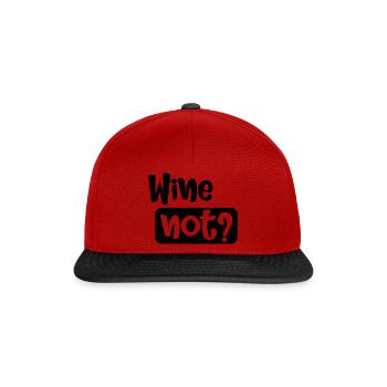 wine not - Snapback Cap - Rot/Schwarz - Vorne