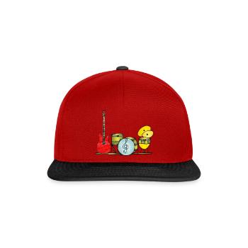 Instruments de musique - Casquette snapback - rouge/noir - Devant