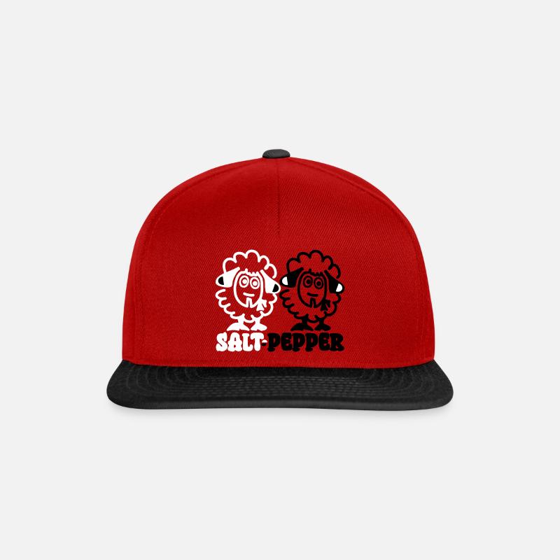 Salz und Pfeffer - Snapback Cap - Rot/Schwarz