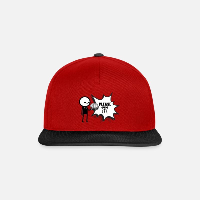 pls_use_it - Casquette snapback - rouge/noir