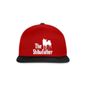 Shiba Inu Hund Herren Motiv Shiba Inu Papa - Snapback Cap - Rot/Schwarz - Vorne