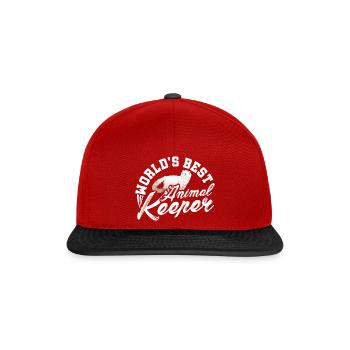 Worl's Best Animal Keeper Animal Lover Zookeeper Z - Snapback Cap - Rot/Schwarz - Vorne
