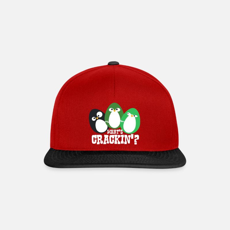 Penguin eggs! - Snapback Cap - red/black
