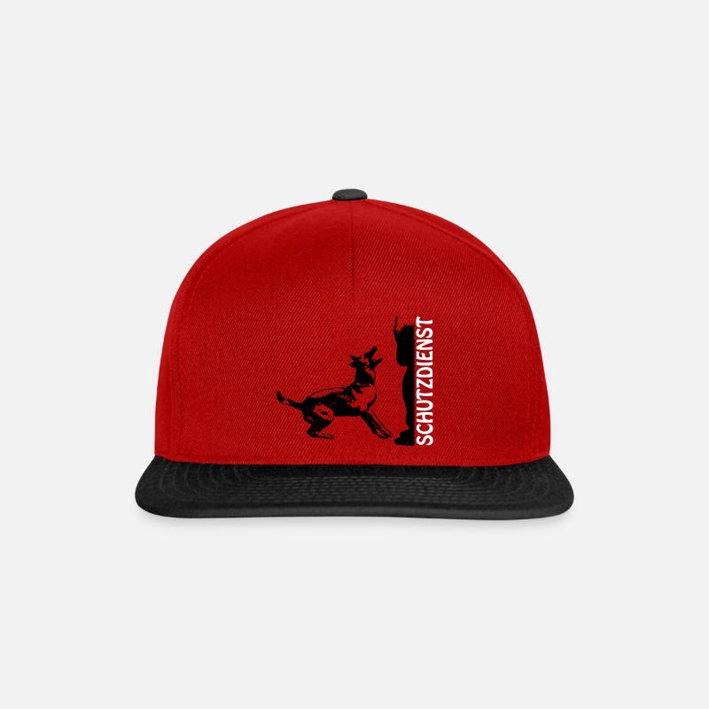 Schutzdienst mit Malinois - Snapback Cap - Rot/Schwarz