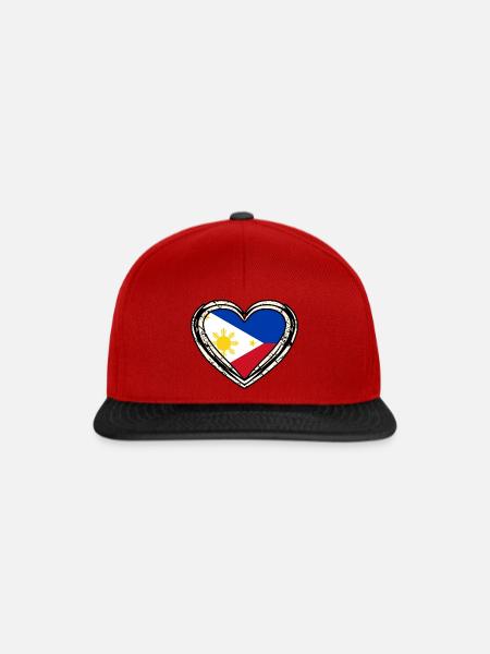 Philippinen - Snapback Cap - Rot/Schwarz