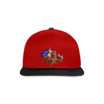 Mithra & Taureau - Casquette snapback - rouge/noir - Devant