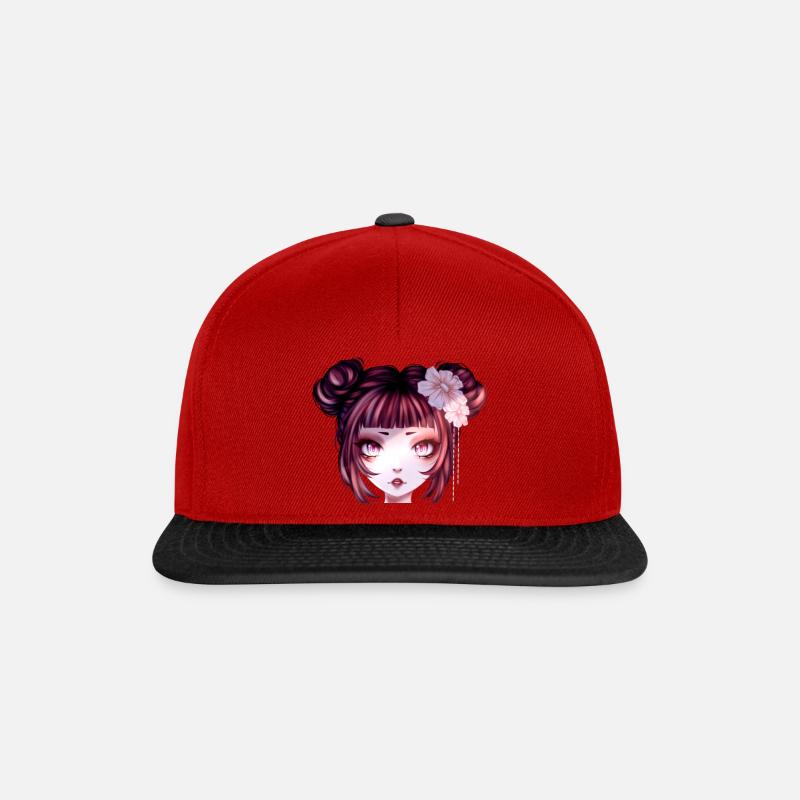 Anime Design - Snapback Cap - Rot/Schwarz