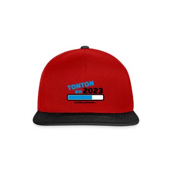 tonton en 2023 veuillez patienter - Casquette snapback - rouge/noir - Devant