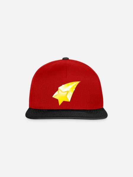 Smiley Falling Star - Snapback Cap - Rot/Schwarz