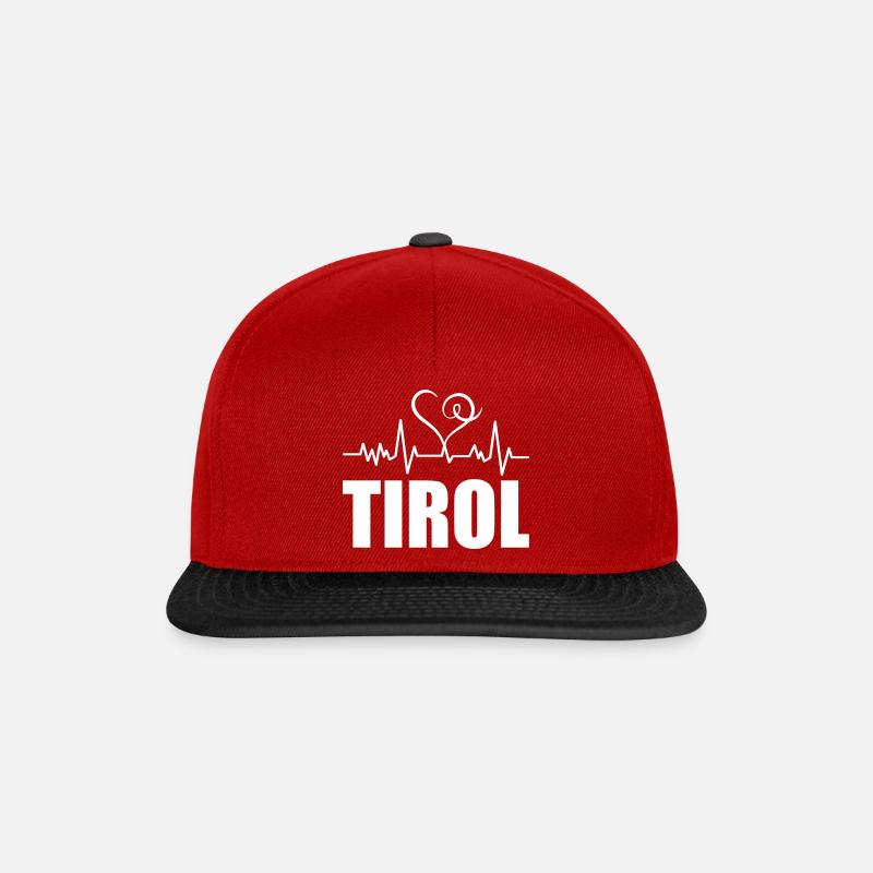 Heartbeat Tirol - Snapback Cap - Rot/Schwarz