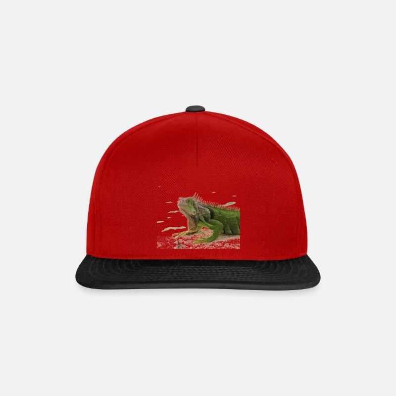 Leguan - Snapback Cap - Rot/Schwarz