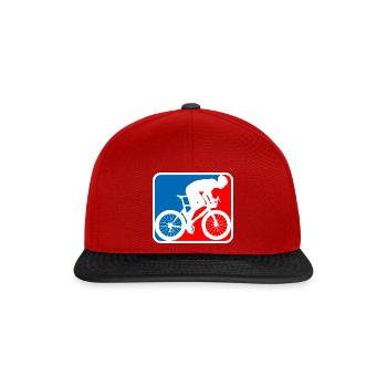 logo de vélo de route - Casquette snapback - rouge/noir - Devant