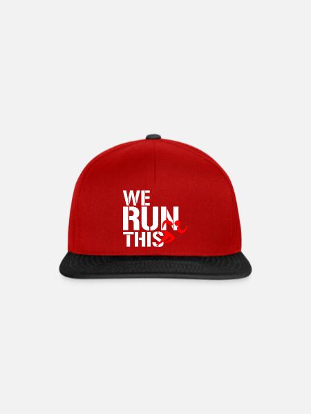 Run - Snapback Cap - Rot/Schwarz