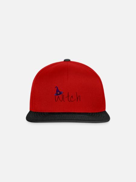 Witch - Snapback Cap - Rot/Schwarz