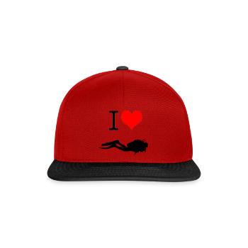 Plongée 2 - Casquette snapback - rouge/noir - Devant