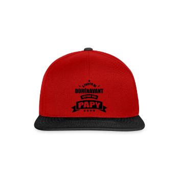 a partir de dorenavant appelez moi papy - Casquette snapback - rouge/noir - Devant