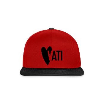 Vati Vatertag Papa hab dich lieb Vater Papi Motiv - Snapback Cap - Rot/Schwarz - Vorne