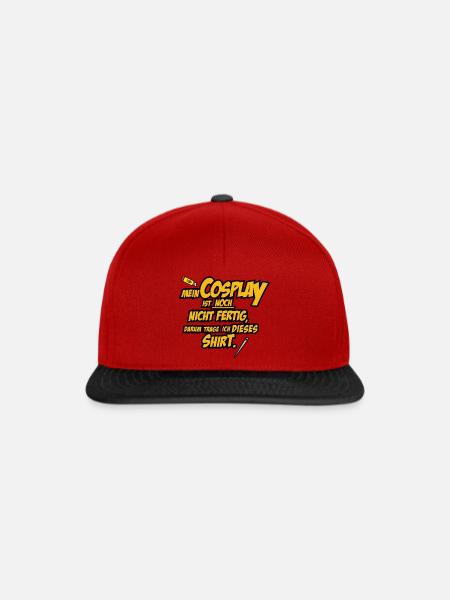 Cosplay nicht fertig - Snapback Cap - Rot/Schwarz