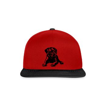 Welpe - Snapback Cap - Rot/Schwarz - Vorne