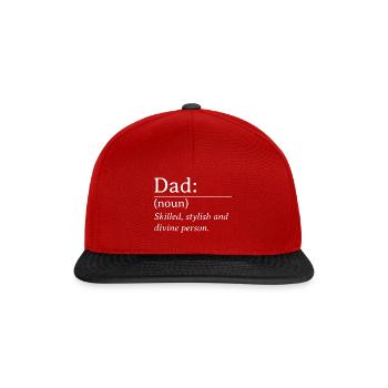 Divine Dad - Snapback Cap - red/black - Front