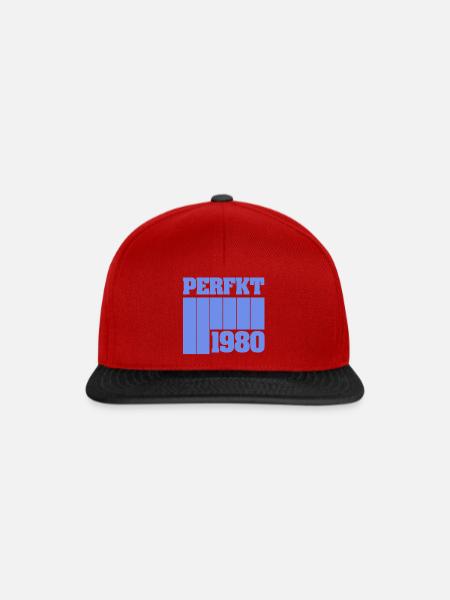 1980 - Snapback Cap - Rot/Schwarz