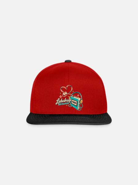 Kassette Mixtape Bandsalat Retro Nostalgie - Snapback Cap - Rot/Schwarz