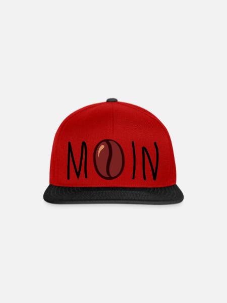 Moin Kaffee - Snapback Cap - Rot/Schwarz