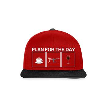 plan for the day yoga pilates meditation - Snapback Cap - red/black - Front