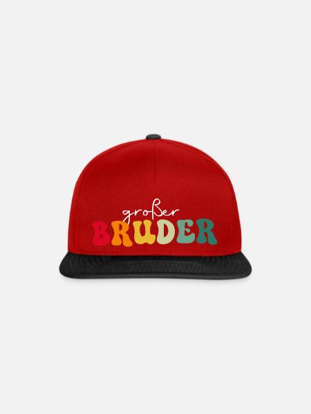 Großer Bruder - Snapback Cap - Rot/Schwarz