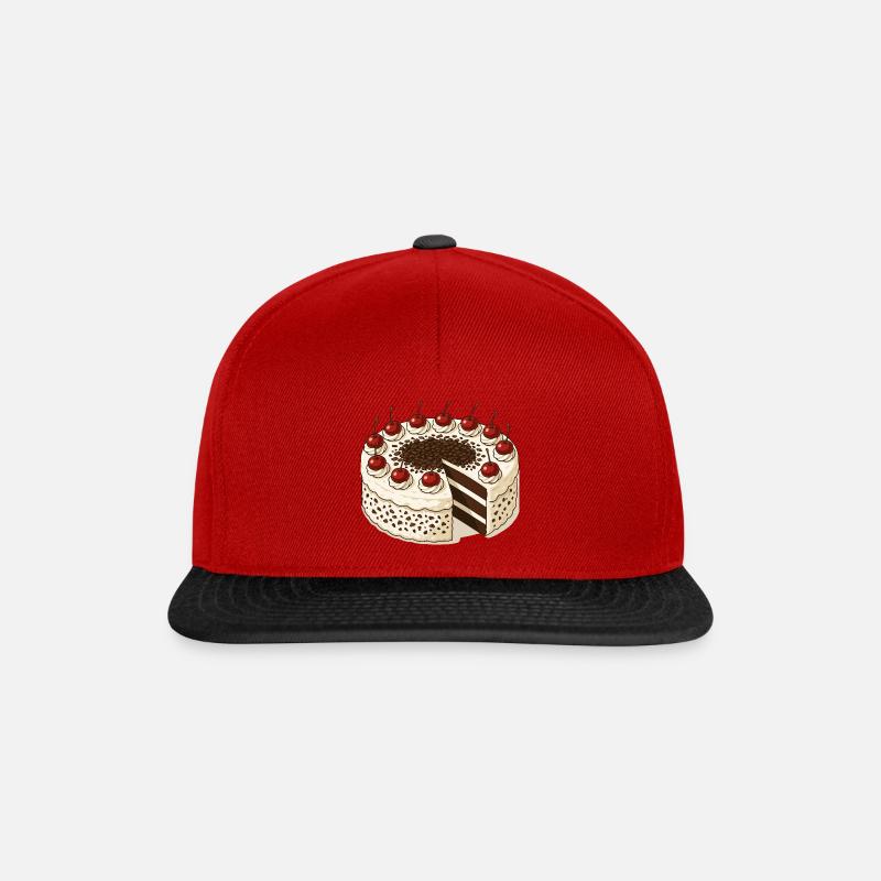 Schwarzwälder Kirschtorte - Snapback Cap - Rot/Schwarz