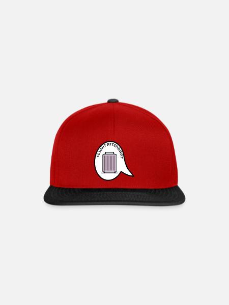 KOFFER FÜR FLUGBEGLEITER - Snapback Cap - Rot/Schwarz