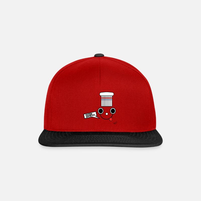 Koppie with chef's hat - Snapback Cap - red/black